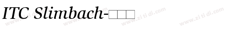 ITC Slimbach字体转换